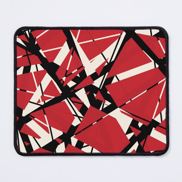 Aperçu de l'œuvre EVH : design à rayures authentiques (rouge) créée et vendue par leAnomis.