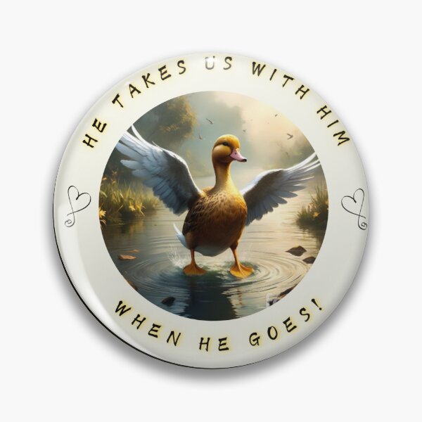 Item preview, “He Takes Us With Him When He Goes” Duck Angel Design - In Memory of my Dad designed and sold by SAMJA-Art.