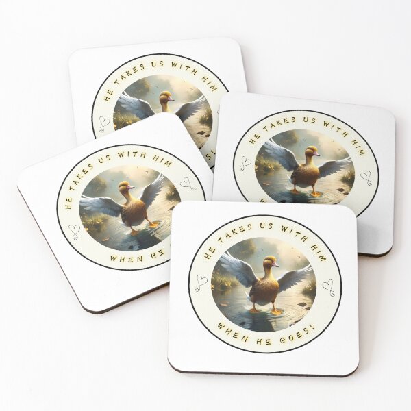 Item preview, “He Takes Us With Him When He Goes” Duck Angel Design - In Memory of my Dad designed and sold by SAMJA-Art.