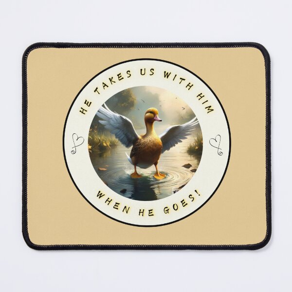 Item preview, “He Takes Us With Him When He Goes” Duck Angel Design - In Memory of my Dad designed and sold by SAMJA-Art.