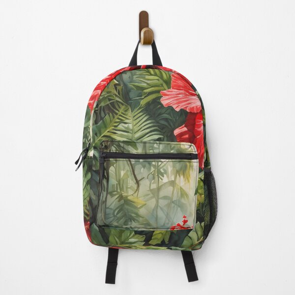 Item preview, Red Hibiscus in the trees designed and sold by lauriclf.
