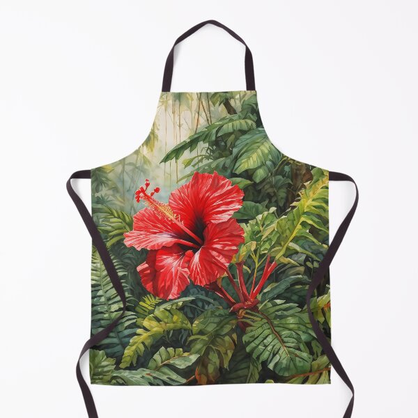 Item preview, Red Hibiscus in the trees designed and sold by lauriclf.