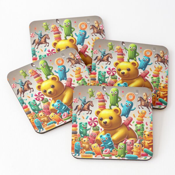 Item preview, Microbes Having Fun with Giant Gummy Bears designed and sold by AdoraSticks.