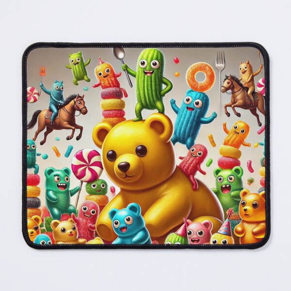 Item preview, Microbes Having Fun with Giant Gummy Bears designed and sold by AdoraSticks.