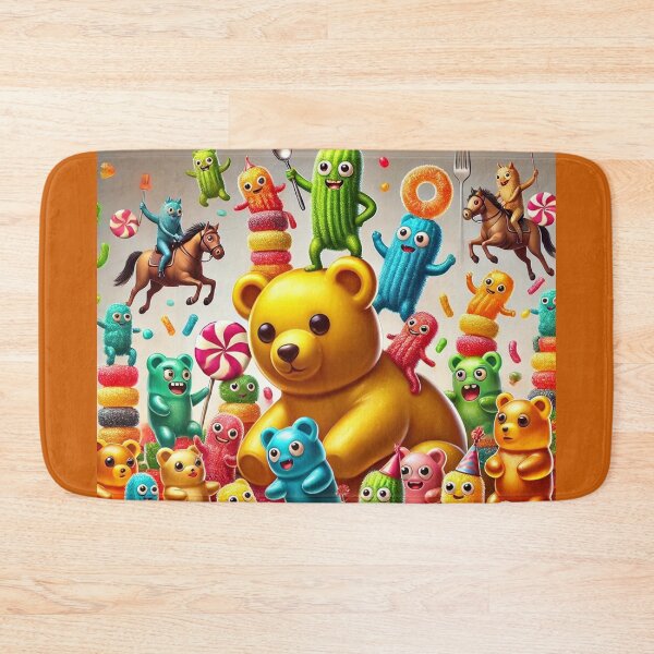 Item preview, Microbes Having Fun with Giant Gummy Bears designed and sold by AdoraSticks.