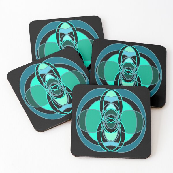 Item preview, Blue and green abstract geometric design  designed and sold by Stefrait-7.