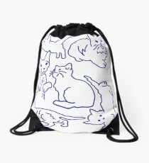 Not Right Meow Drawstring Bag