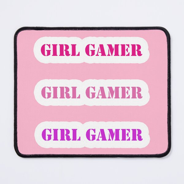 Item preview, Girl Gamer Words x 3 Girly Colors Text on White Background designed and sold by Beachy.