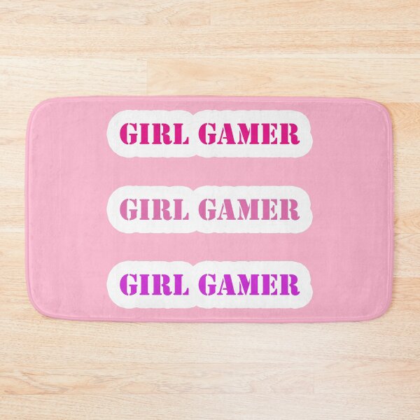 Item preview, Girl Gamer Words x 3 Girly Colors Text on White Background designed and sold by Beachy.