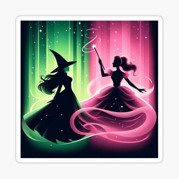 Elphaba & Glinda Wicked the Musical Defying Gravity Sticker
