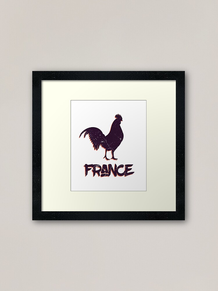 France S National Animal Framed Art Print By Bluerockdesigns Redbubble