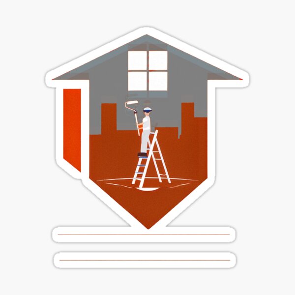 Red House Logo Painter Sticker