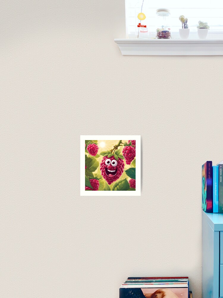 Thumbnail 2 of 3, Art Print, Cuty Raspberry designed and sold by Gina-Rosa.