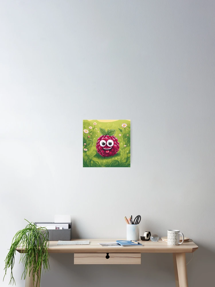 Thumbnail 2 of 3, Poster, Cuty Raspberry designed and sold by Gina-Rosa.