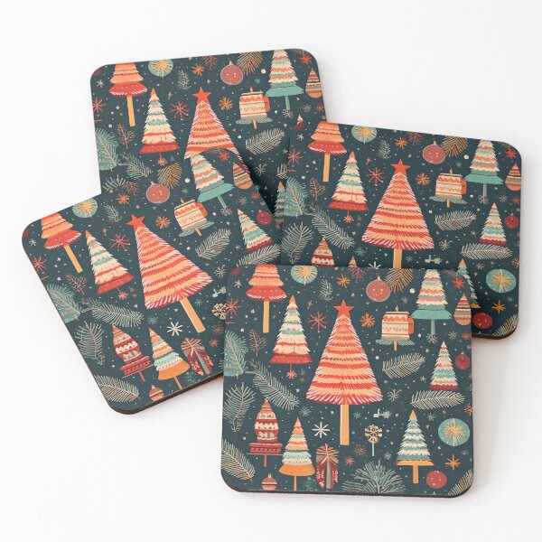 Item preview, festive christmas tree pattern designed and sold by Etitude.