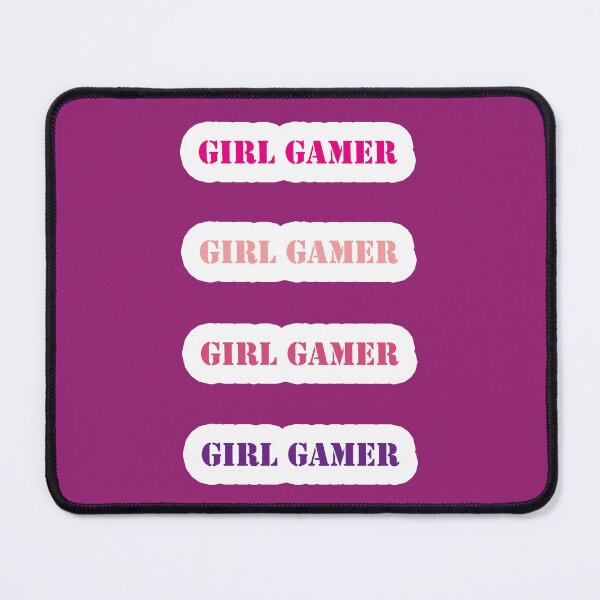 Item preview, Girl Gamer Words x 4 Girly Colors Text on White Background designed and sold by Beachy.