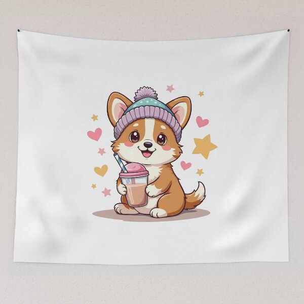 Item preview, bubble tea corgi  designed and sold by jkrphoto.