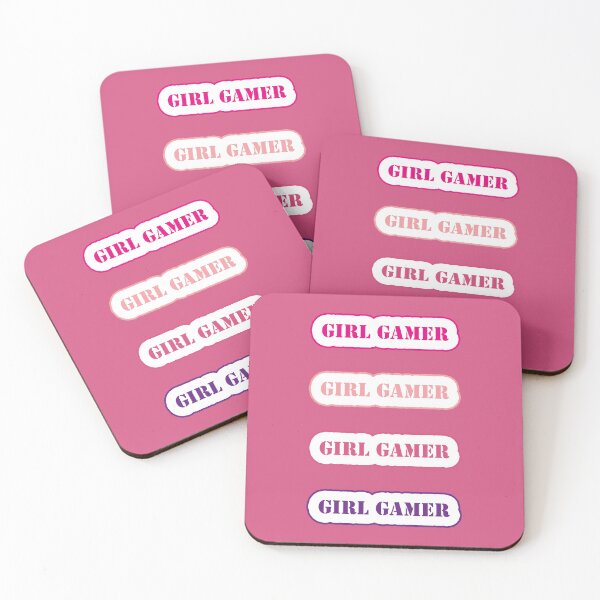 Item preview, Girl Gamer Words x 4 Girly Colors Text and Outline designed and sold by Beachy.