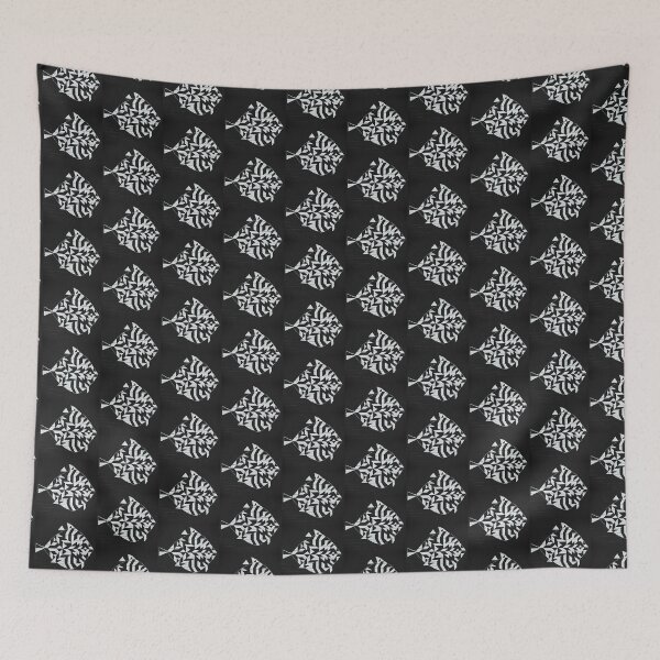 Item preview, fish, fishing, angler, flounder, crazy fish, white, black designed and sold by JoannaLasGalery.