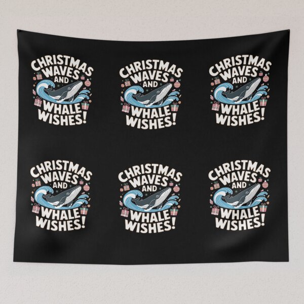Item preview, Christmas Waves And Whale Wishes Funny Gifts for Christmas designed and sold by KedzikDesigns.