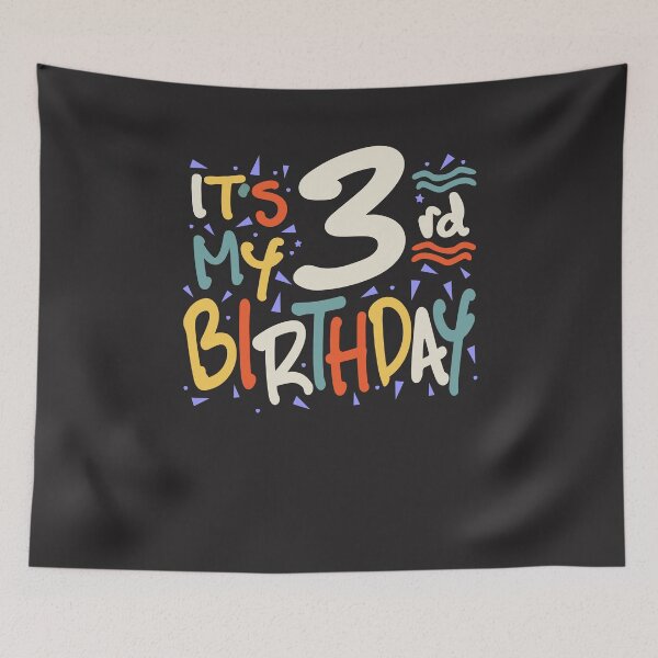 Item preview, Kids It's My 3rd Birthday 3 Three Happy Birthday Boys Girls designed and sold by cidolopez.