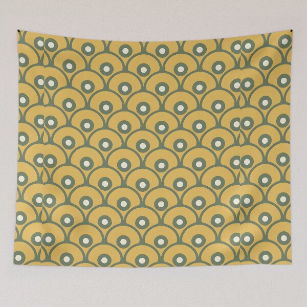 Item preview, Mid Century Modern  Geometric  Circles ,  Yellow designed and sold by Prints and Lifestyle.