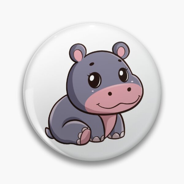Item preview, Pygmy hippo design, Baby hippo, Moo Deng desing, Moo Deng stickers. Playful Hippo Trending  designed and sold by RosieArtGallery.