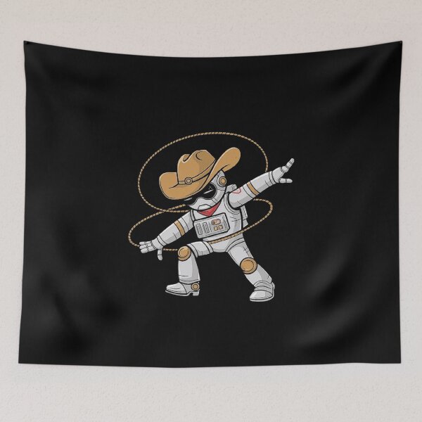 Item preview, Dabbing Cowboy Robot with Lasso - Fun Western Sci-Fi Character Art designed and sold by love3617.