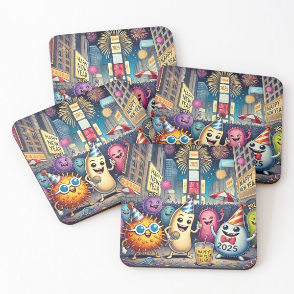 Item preview, Microbes Ringing in 2025: New Year’s Eve Fun designed and sold by AdoraSticks.