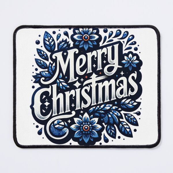 Item preview, Blue Marry Christmas designed and sold by Ginngers.