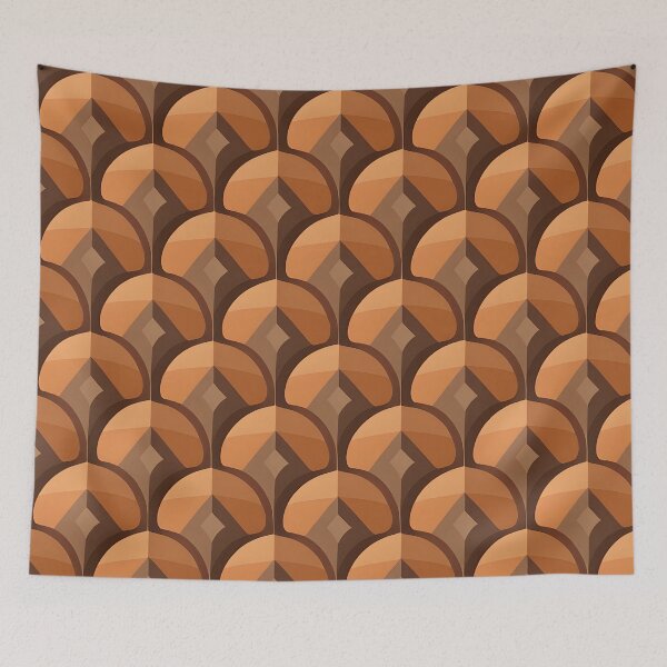 Item preview, Mid Century Modern  Geometric  Circles ,  Brown Orange designed and sold by Prints and Lifestyle.