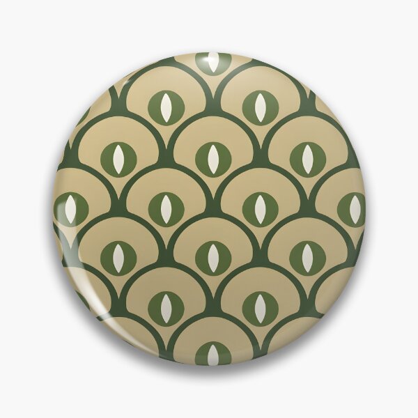 Item preview, Mid Century Modern  Geometric  Circles ,  Olive Green designed and sold by Prints and Lifestyle.