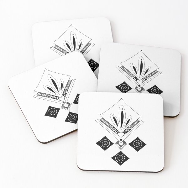 Item preview, Geometric shapes - heart and flower designed and sold by LineDigi.