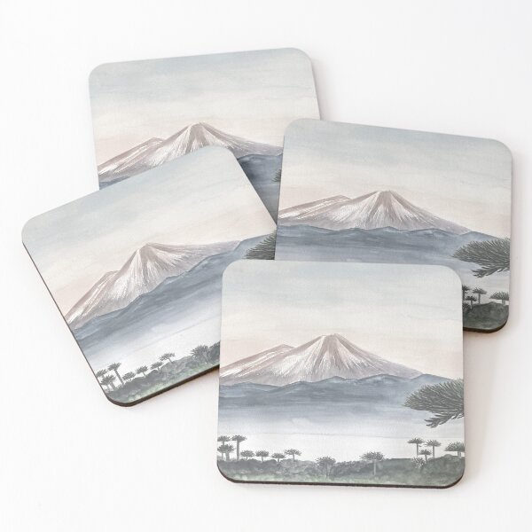 Item preview, Volcano and Araucaria landscape by Draupadi  designed and sold by Draupadi Santiago.
