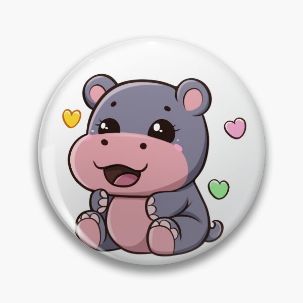 Item preview, Pygmy hippo design, Baby hippo, Moo Deng desing, Moo Deng stickers. Playful Hippo Trending  designed and sold by RosieArtGallery.