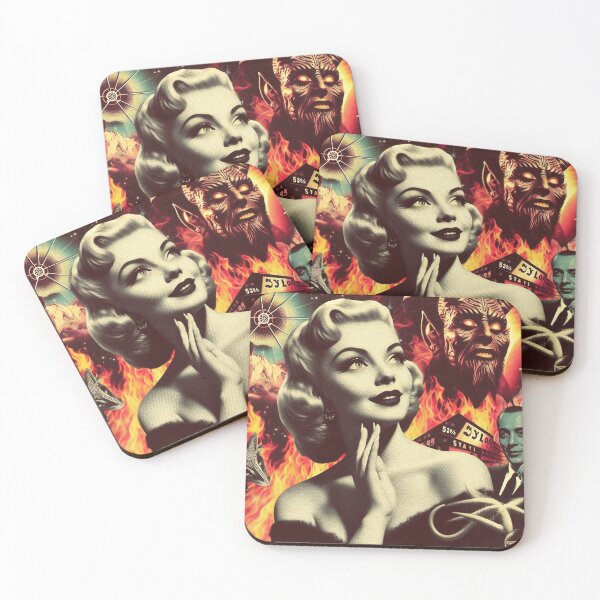 Item preview, Retro Devil Woman Collage designed and sold by PulpVintage.