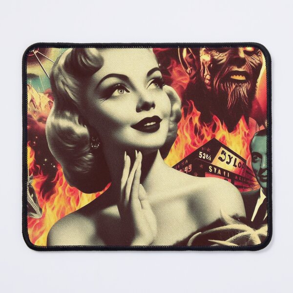 Item preview, Retro Devil Woman Collage designed and sold by PulpVintage.