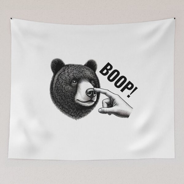 Item preview, Boop Bear Meets Finger Wilderness Outdoor Lover  designed and sold by The Junto Shop.
