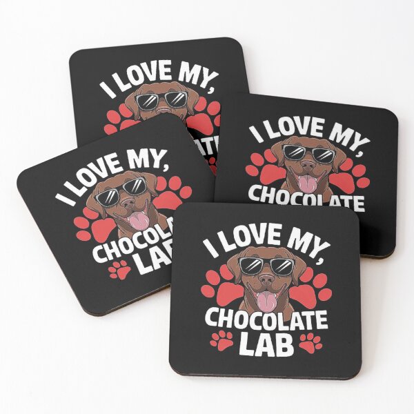 Item preview,  My Chocolate Lab - Sunglasses & Paw Prints designed and sold by love3617.