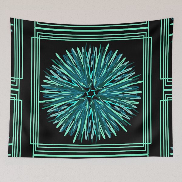 Item preview, Green and Blue star explosion design designed and sold by Stefrait-7.