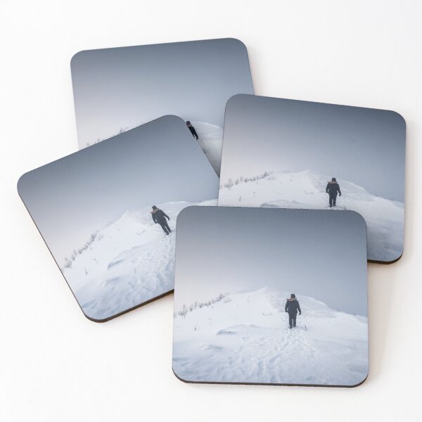 Item preview, man walking on snowy mountain designed and sold by skalihm.