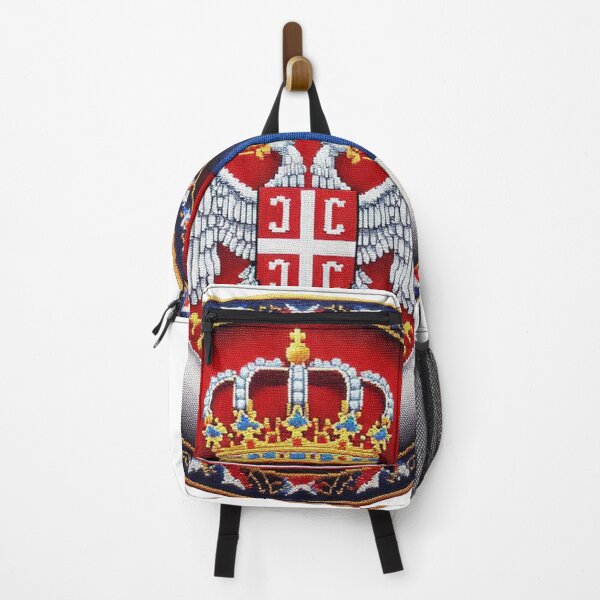 Item preview, Serbian flag with national coat of arms designed and sold by ndlartistic.