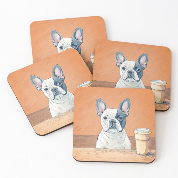 Item preview, French Bulldog coffee fan designed and sold by AhArtMe.