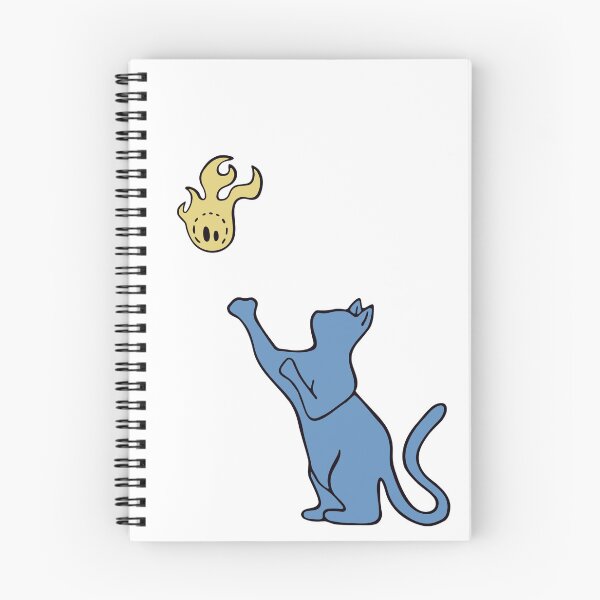 Item preview, Blue cat plays with a will-o'-the-wisp designed and sold by pideluve.