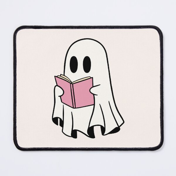 Item preview, ghost reading a pink book designed and sold by Neadoodles.