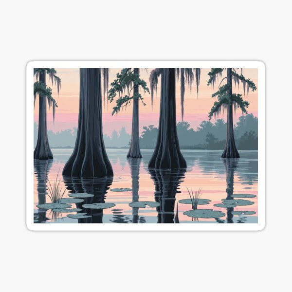 Item preview, Louisiana Swamp, Water Reflection designed and sold by Planthem.