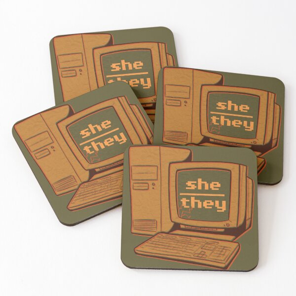 Item preview, 90’s pronoun pc - she/they designed and sold by parsleysaauce .