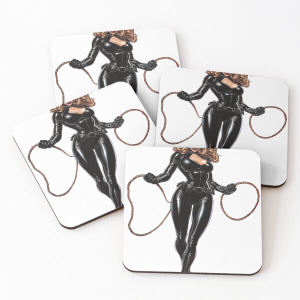 Item preview, beautiful woman dressed in black leather suit designed and sold by javierparra.
