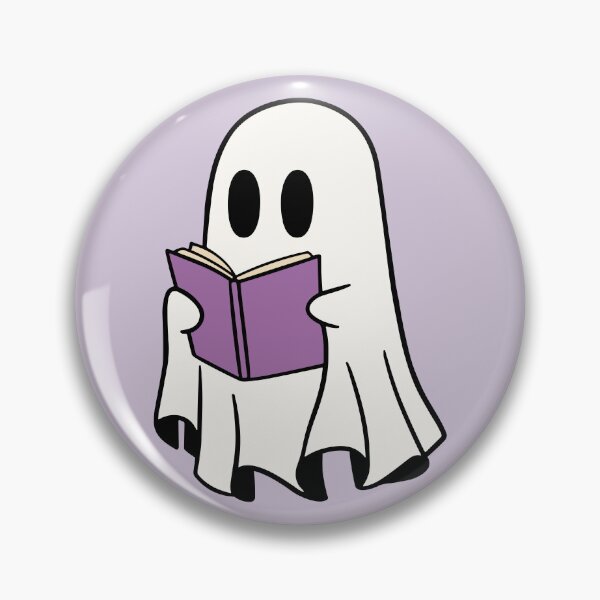 Item preview, ghost reading a purple book designed and sold by Neadoodles.