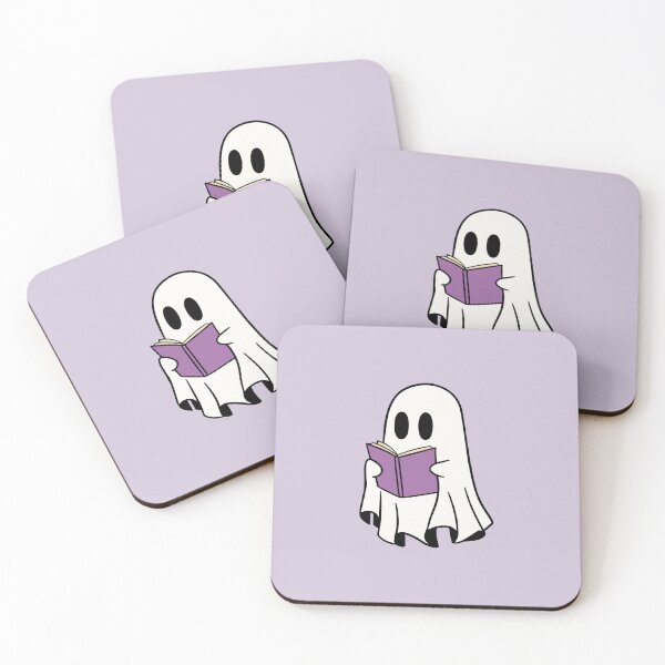Item preview, ghost reading a purple book designed and sold by Neadoodles.